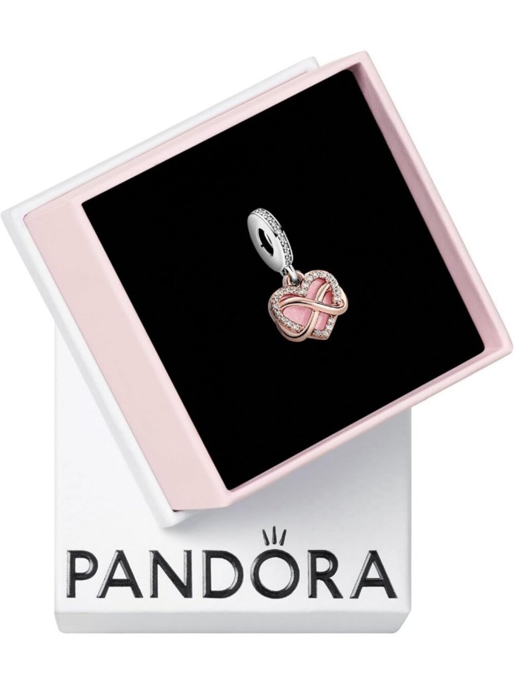 PANDORA Sparkling Infinity Heart Dangle Charm